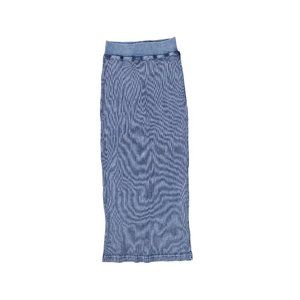 Hardtail medium wash ribbed long straight skirt